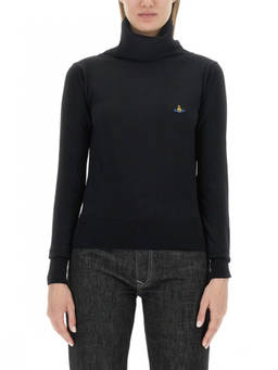 Vivienne Westwood - Black Solid Turtle Neck Sweater (XL)