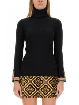 Etro - Black Knitted Turtle Neck Sweater