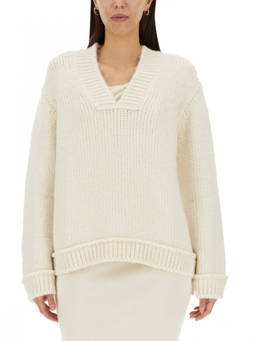 Tom Ford - White Knitted V Neck Sweater (S)
