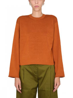 Proenza Schouler - Orange Solid Crew Neck Sweater