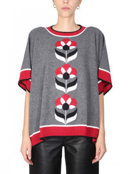 Moschino - Grey Floral Round Neck Sweater (L)