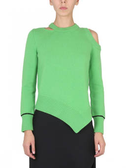 Alexander McQueen - Green Knitted Round Neck Sweater (S)