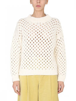 Alysi - Beige Knitted Crew Neck Sweater