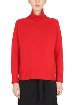 Stefano Mortari - Red Solid Turtle Neck Sweater (M)