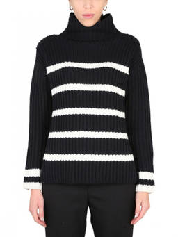 Stefano Mortari - Black Stripes Turtle Neck Sweater (M)