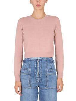Stella McCartney - Pink Knitted Crew Neck Sweater (XS)