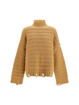 MM6 Maison Margiela - Beige Turtle Neck Sweater