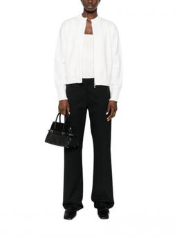 Max Mara - White Solid Crew Neck Sweater