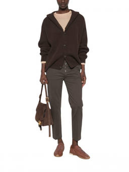 Dondup - Brown Solid Shawl Neck Sweater