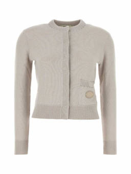 Fendi - Light Grey Wool Cardigan