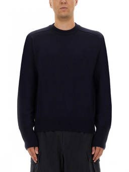 Studio Nicholson - Navy Solid Crew Neck Sweater