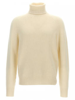 Ma'ry'ya - Maryya White High Neck Sweater