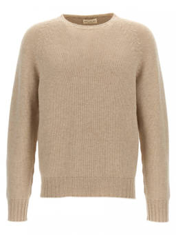 Ma'ry'ya - Maryya Beige Crew-Neck Sweater