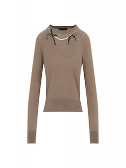 Simone Rocha - Brown Pearl Sweater (XS)