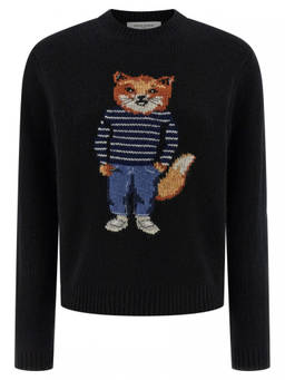 Maison Kitsune - Black Dressed Fox Sweater (M)