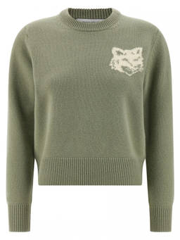 Maison Kitsune - Green Fox Head Sweater (XS)