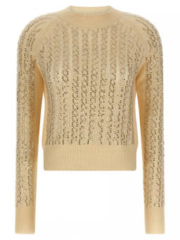 Ermanno Scervino - Beige Baguette Studded Sweater (S)