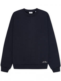 Les Deux - Navy Blue Logo Sweater (XL)