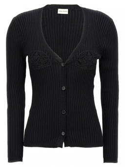 Magda Butrym - Black Long Sleeves Cardigan (L)