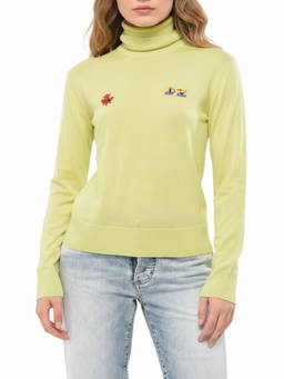 Dsquared2 - Yellow Embroidered Turtle Neck Sweater (XL)