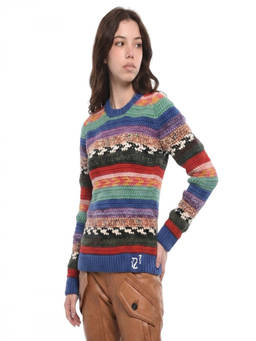 Dsquared2 - Multicolour Stripes Crew Neck Sweater (XS)