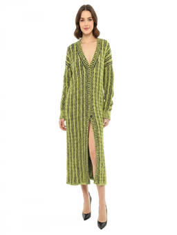 Diesel - Green Knitted V Neck Cardigan