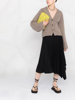 KHAITE - Beige Scarlet Wool Cardigan (S)