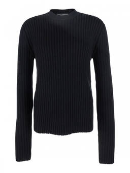 Dolce&Gabbana - Black Crewneck Ribbed Sweater