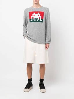 COMME des GARCONS - Grey Graphic Print Sweater (S)