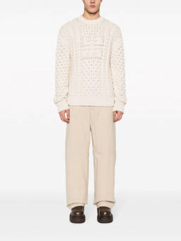 Givenchy - Natural Logo Cable Knit Sweater (M)