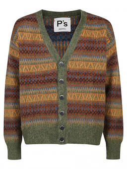 President's - Wool Striped Oversized Cardigan (M)