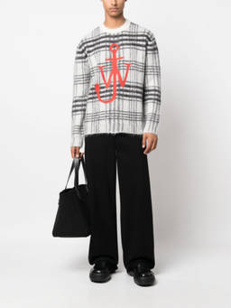 JW Anderson - Checked Intarsia-Knit Jumper