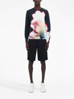 Alexander McQueen - Solarised Flower-Print Jumper