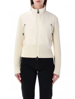 Moncler - White Turtle Neck Full Sleeves Cardigan