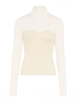 Jean Paul Gaultier - White High Neck Sweater