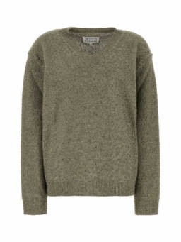 Maison Margiela - Sage Green Wool Blend Sweater