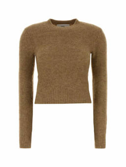 AMI Paris - Brown Knitted Crew Neck Sweater (XS)