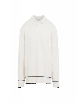 Golden Goose - White Knit Polo Sweater