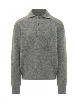 AMI Paris - Grey Regular Polo Sweater
