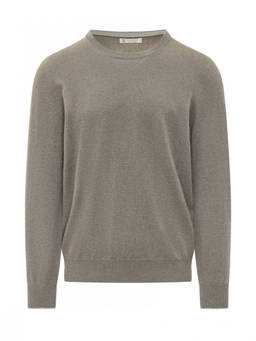Brunello Cucinelli - Taupe Crew Neck Sweater