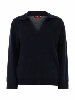 Gucci - Navy Blue Polo Sweater