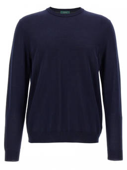 Zanone - Blue Cotton Sweater