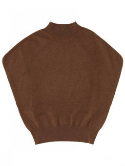 Circus Hotel - Brown Solid Mock Collar Sweater (L)