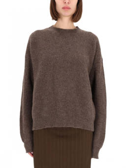 Uma Wang - Beige Knitted Crew Neck Sweater