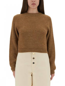 Moschino - Brown Knitted Crew Neck Sweater