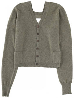 Maison Margiela - Green Solid V Neck Sweater