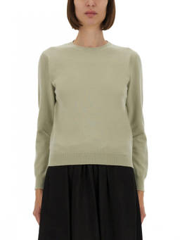 Maison Margiela - Green Solid Crew Neck Sweater
