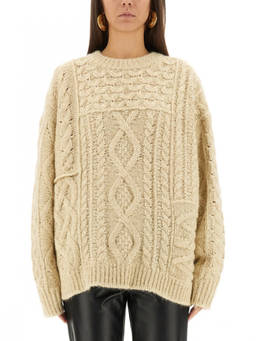 Marant Etoile - Beige Knitted Crew Neck Sweater
