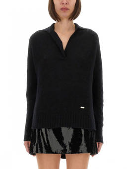 Tom Ford - Black Solid V Neck Sweater (M)