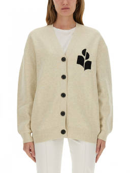 Marant Etoile - Beige Graphic V Neck Sweater